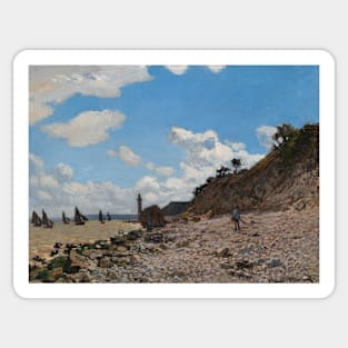 The Beach at Honfleur by Claude Monet Sticker